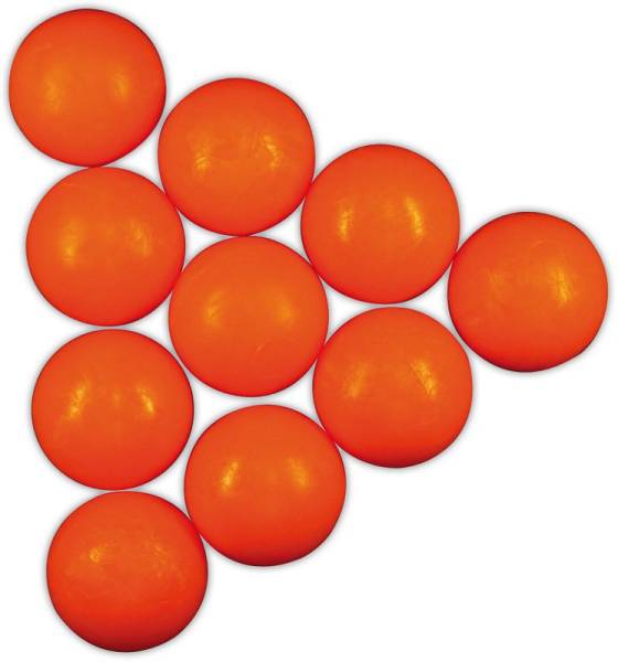 TABLE SOCCER BALL - orange - hard - standard - 10 balls per pack