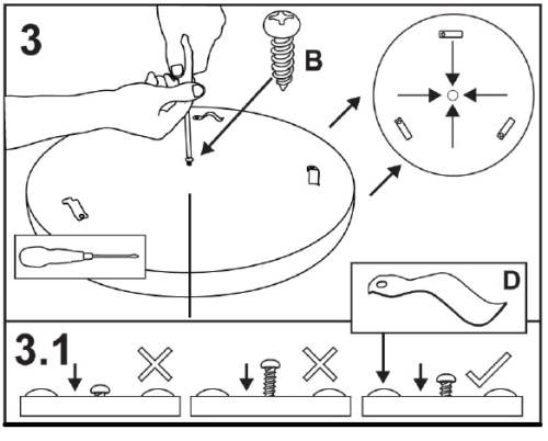 Dartboard Fixing Kit - Set de fixation de la cible