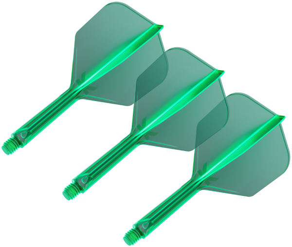 TARGET K-FLEX - GREEN - INTERMEDIATE - No 6 Shape - shaft/flight one piece