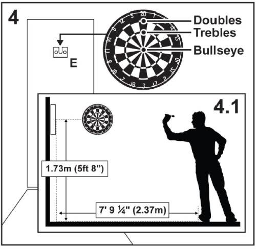 Dartboard Fixing Kit - Set de fixation de la cible