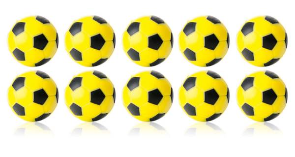 Robertson WINSPEED Tischfussball Bälle - Gelb/Schwarz - 10 Stk - Töggelibälle