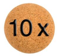 Balles de babyfoot en liège - 10 balles - peu bruyante Balles de babyfoot en liège - 10 balles - peu bruyante