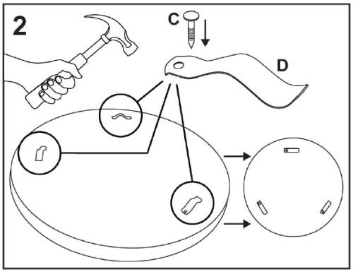 Dartboard Fixing Kit - Set de fixation de la cible