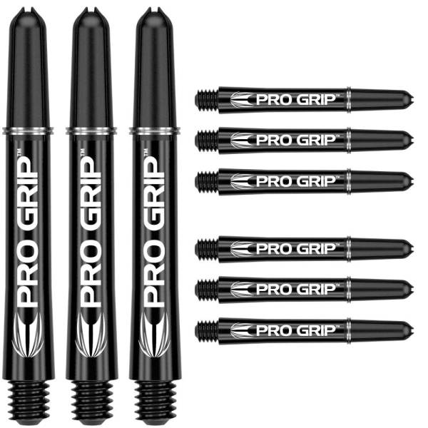 TARGET PRO GRIP - BLACK - MEDIUM - 9 pièces tiges de fléchettes