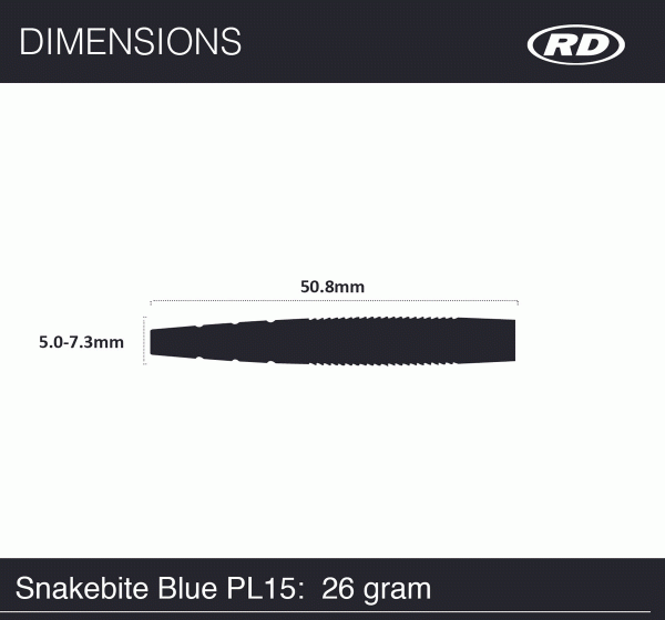 RED DRAGON Peter Wright Snakebite PL 15 Blue - 26g - 90% T