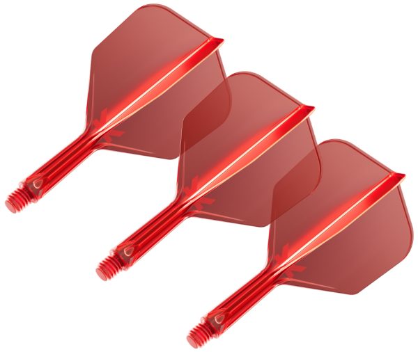 TARGET K-FLEX - RED - SHORT - No 2 Shape - shaft/flight one piece