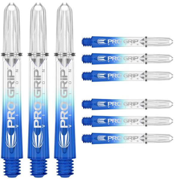 TARGET PRO BLUE VISION - BLUE - MEDIUM - 9 pieces dart shafts