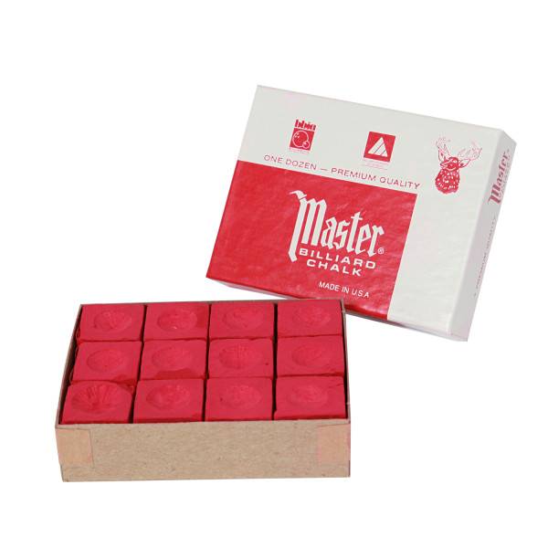 Billard Chalk - MASTER RED - Box of 12 pcs.