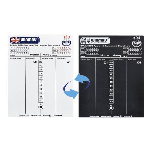 WINMAU tableau de calculation - 46 x 36 cm - 2 marqueurs incl. - 2 faces