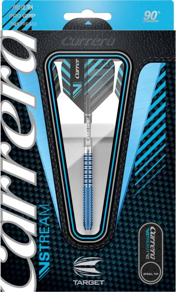 TARGET CARRERA V-STREAM V2 - Fléchettes acier - 25g (+/- 0.05g) - 90% T