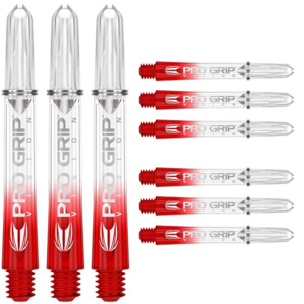 TARGET PRO GRIP VISION - RED - SHORT - 9 pieces dart shafts