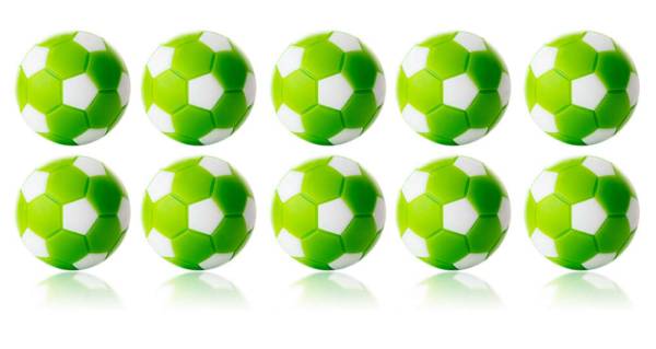 WINSPEED Robertson Table Soccer Ball - Green/White - 10 balls