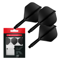 TARGET K-FLEX - BLACK - SHORT - No 6 Shape - shaft/flight one piece TARGET K-FLEX - BLACK - SHORT - No 6 Shape - shaft/flight one piece