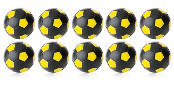 WINSPEED Robertson Table Soccer Ball - Black/Yellow - 10 balls