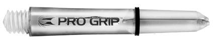 TARGET PRO GRIP - 3 SHORT nylon shafts with rings - Clear