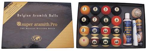 ARAMITH VALUE PACK - Pool Balls Set &amp; Cleaner - Ø 57,2 mm