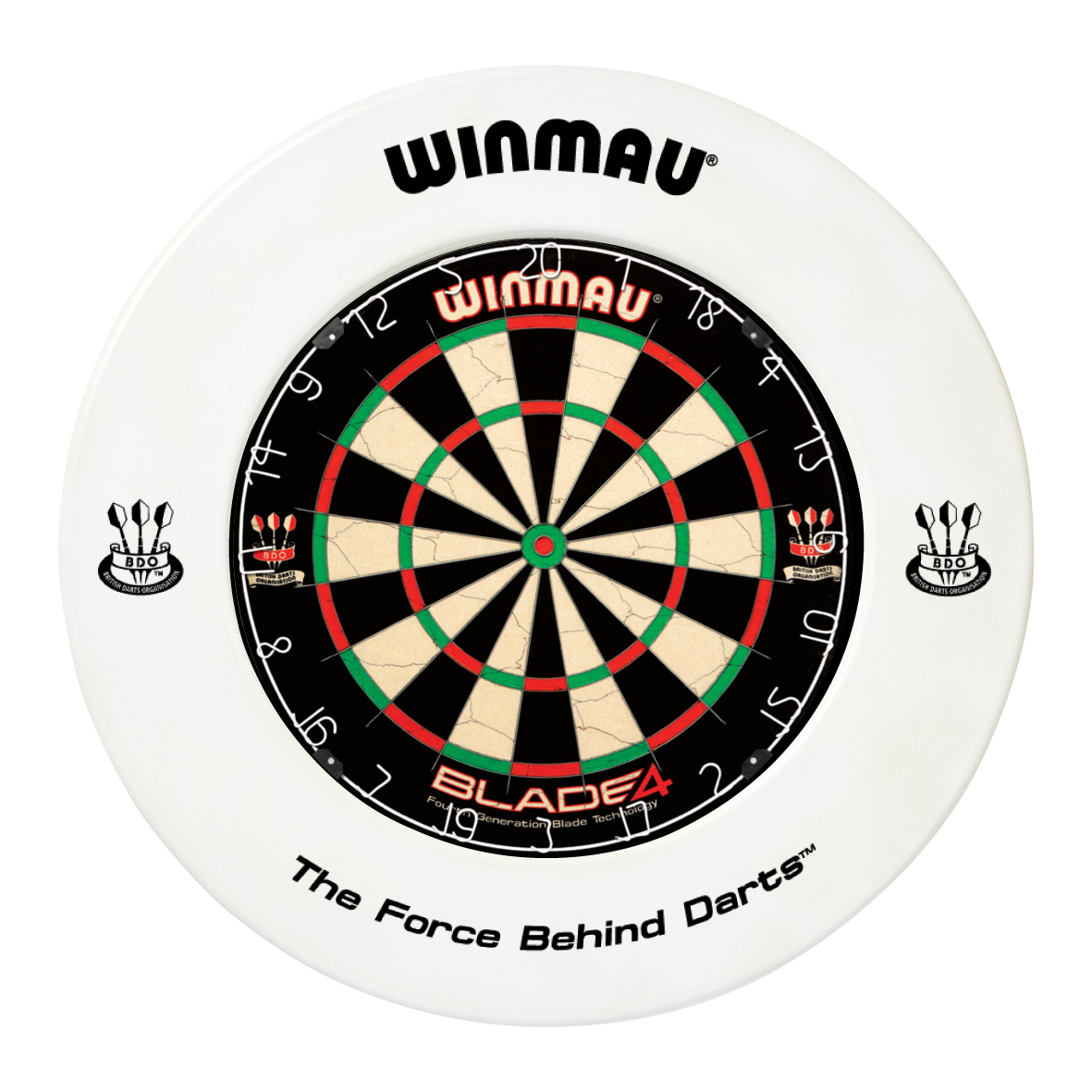 WINMAU WHITE CATCHRING - Dartboard Surround Bristle Dartboards
