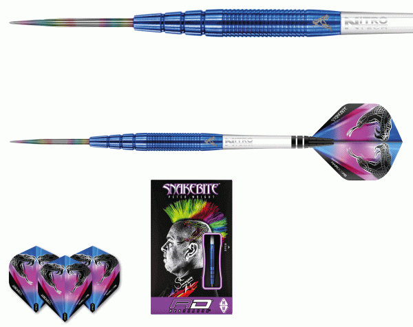 RED DRAGON Peter Wright Snakebite PL 15 Blue - 22g - 90% T