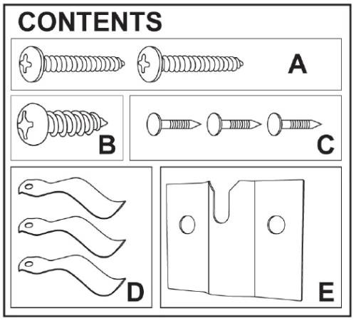 Dartboard Fixing Kit - Set de fixation de la cible