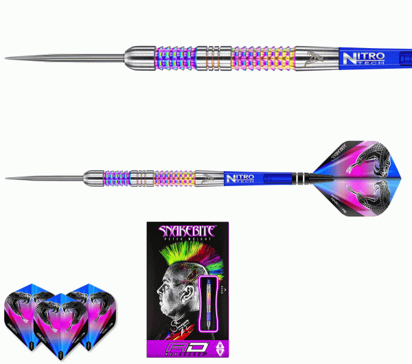 RED DRAGON Peter Wright Snakebite Rainbow Mamba - 24g - 90% T