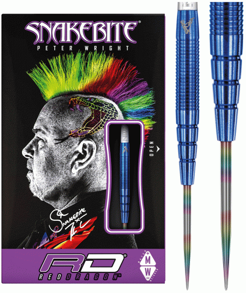 RED DRAGON Peter Wright Snakebite PL 15 Blue - 22g - 90% T