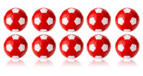 WINSPEED Robertson Table Soccer Ball - red/white - 10 balls