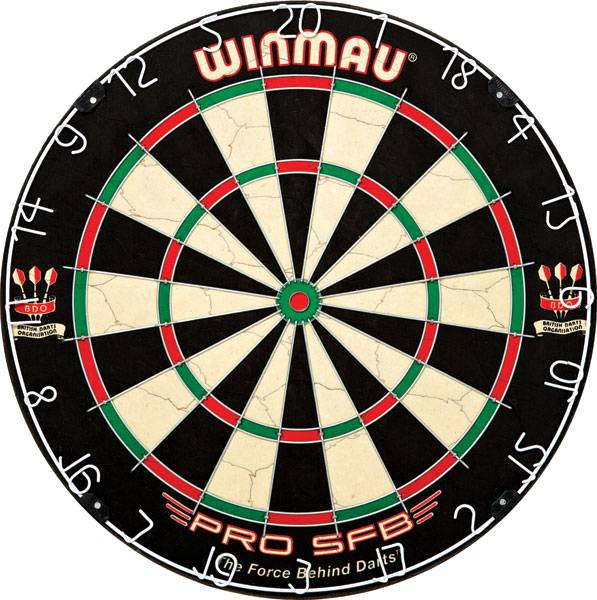 WINMAU PRO SFB - Dartboard for Steel- &amp; Softdarts - 3015